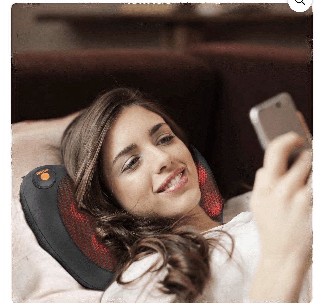 RBX Heated Massage Pillow for Home/Office/Car Includes Car Adapter New Sealed