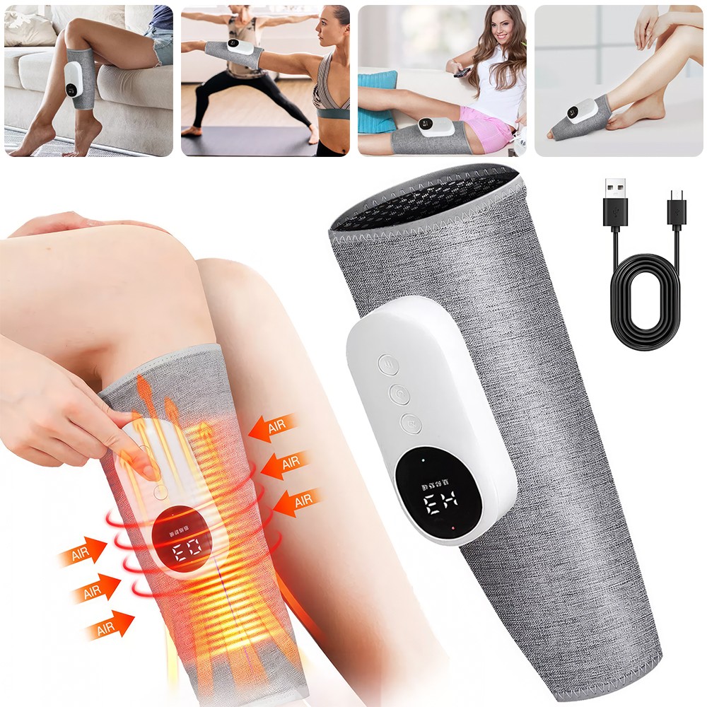 Leg Massager Muscles Relax Heated Air Compression Foot Massage Calf Circulation