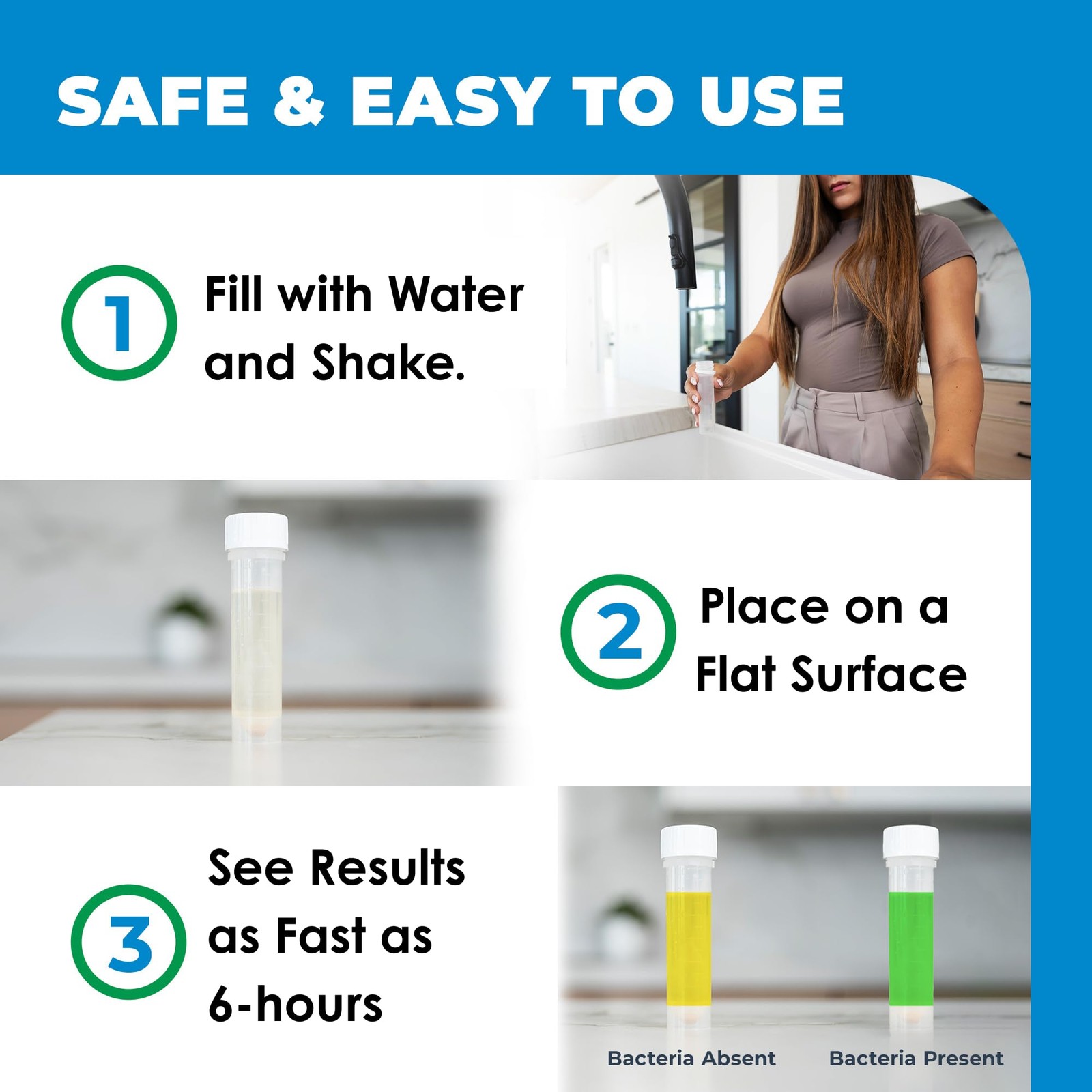 ® DIY Bacteria in Water Test Kit – Results as Fast as 6 Hours – Detects 50 Di…