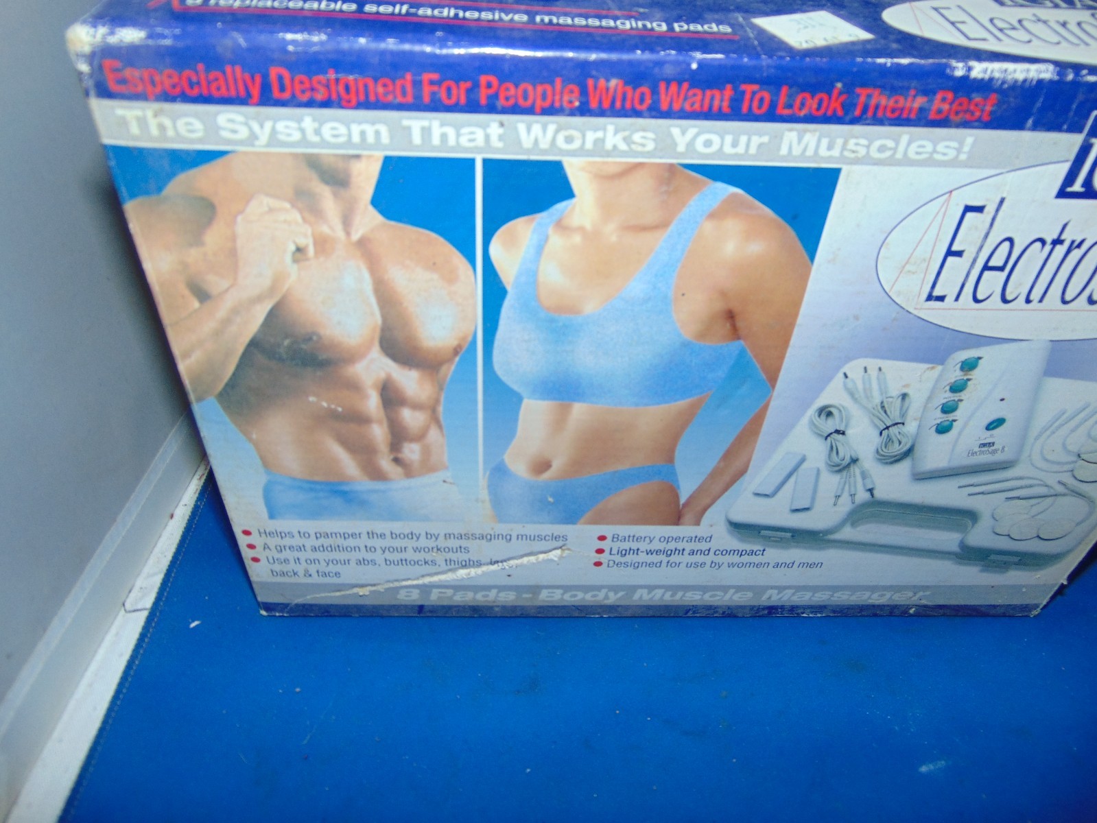 IGIA ELECTROSAGE- 8 PADS -BODY MUSCLE MESSAGER-AS SEEN ON TV