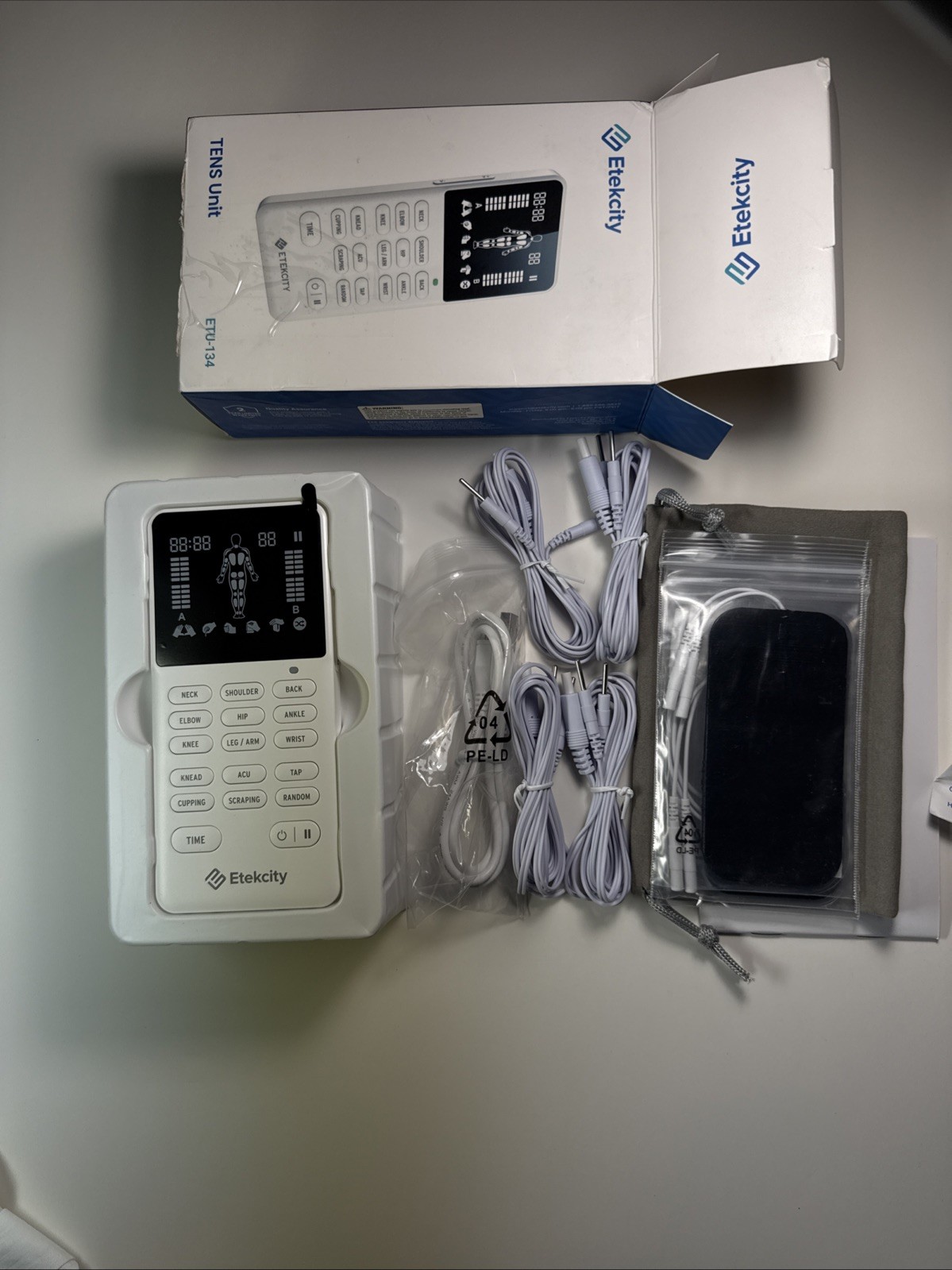 ETEKCITY TENS Unit Muscle Stimulator Machine for Pain Relief ETU-134