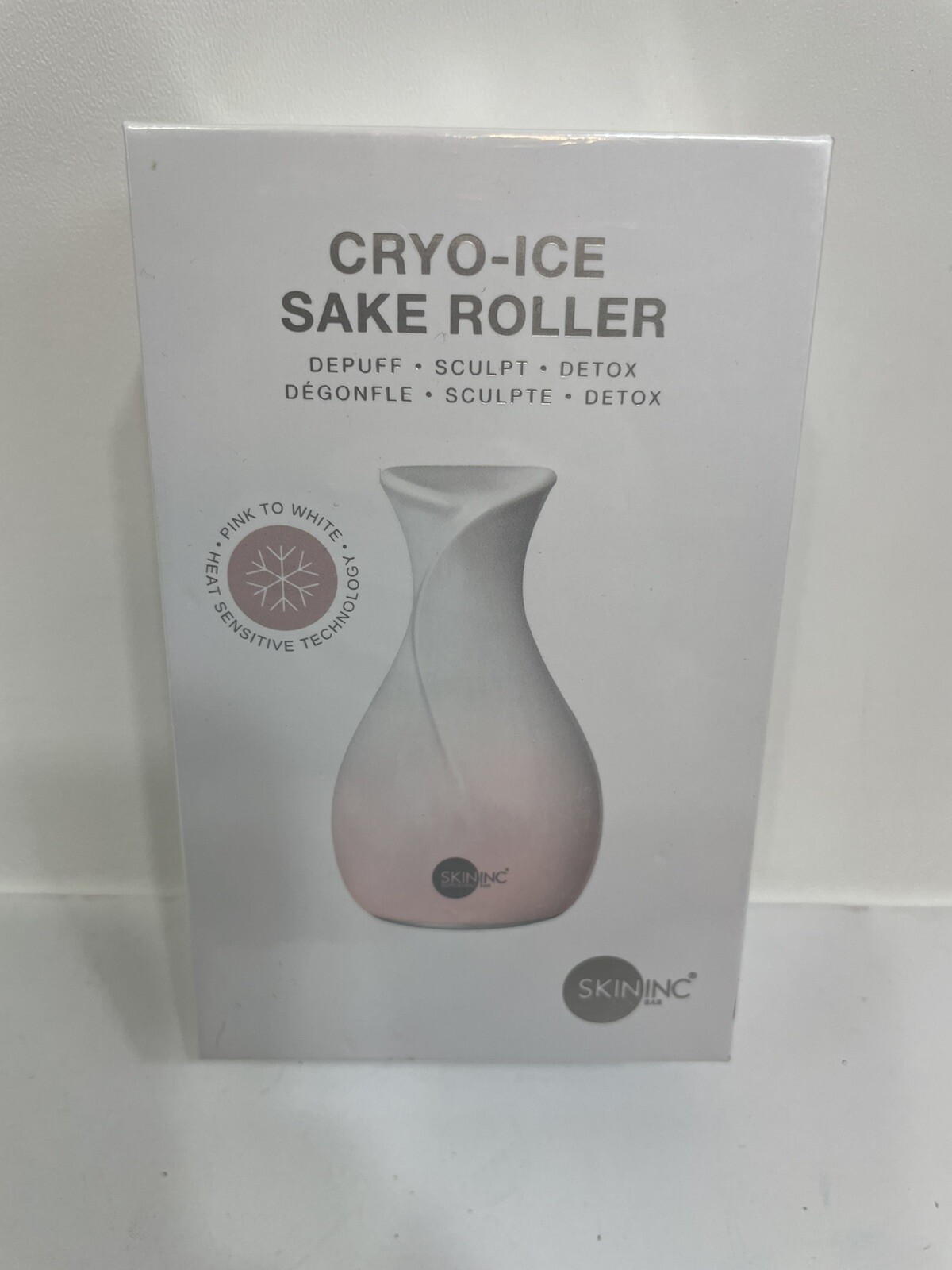 SkinInc Sculpting & Depuffing CRYO-ICE SAKE ROLLER Pink to White – Sealed & New