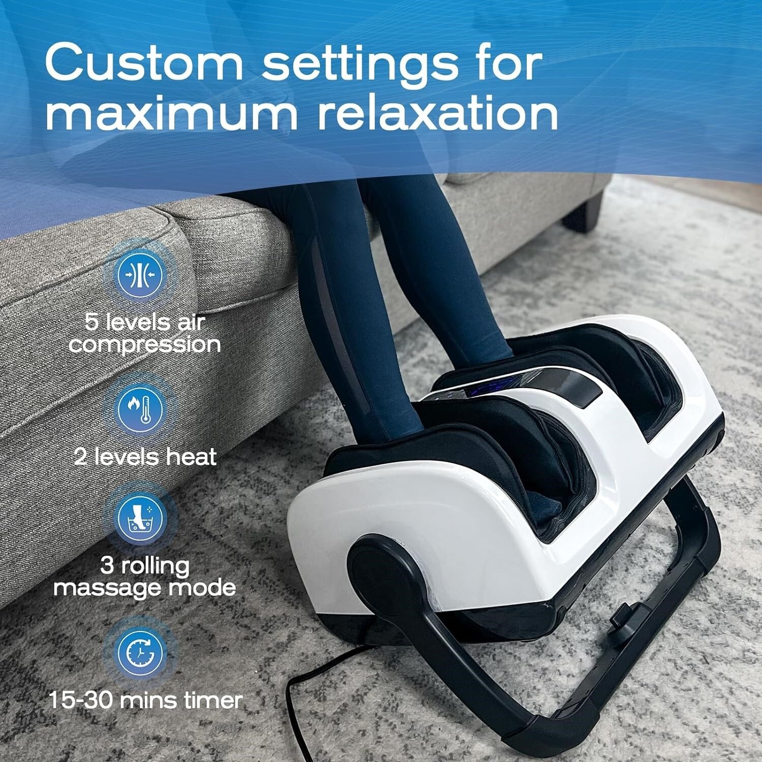 Masajeador de Pies Con Maquina Electrica Shiatsu de Calor Para Fascitis Plantar