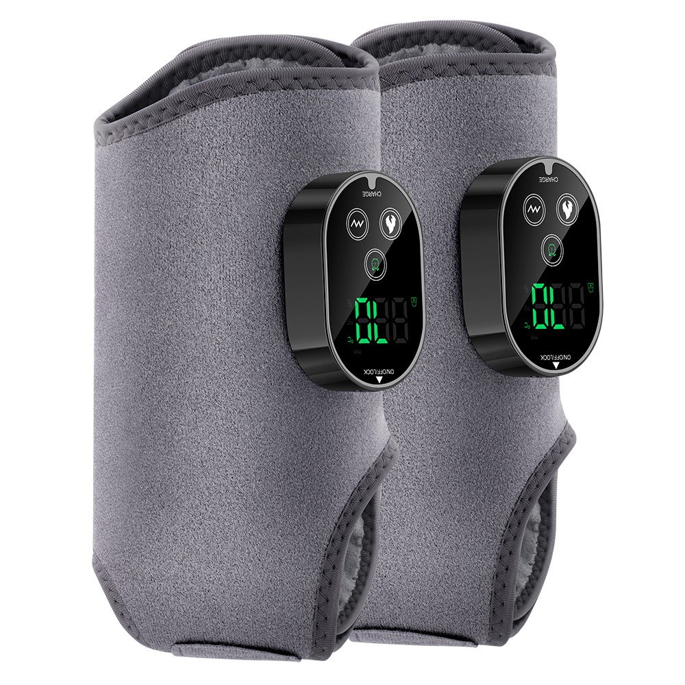 2 Pack Electric Foot Ankle Massager Pain Relief 6 Heat Levels, 3 Vibration Modes