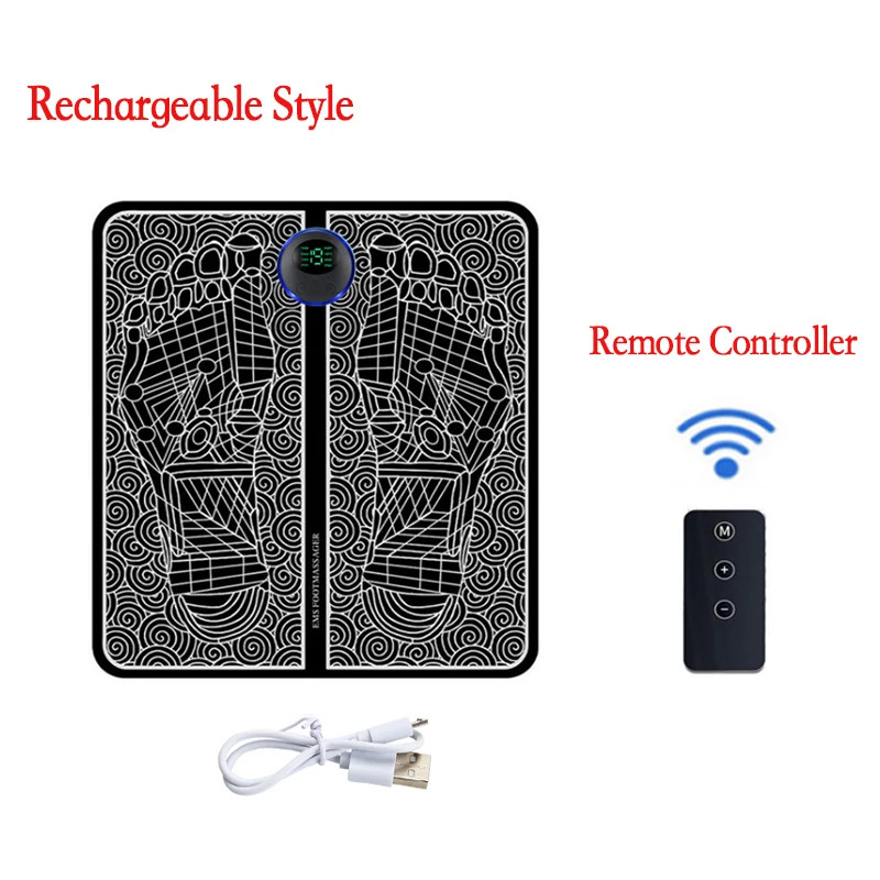 EMS Electric Foot Massager Mat Circulation Muscle Stimulator Refresher Pad