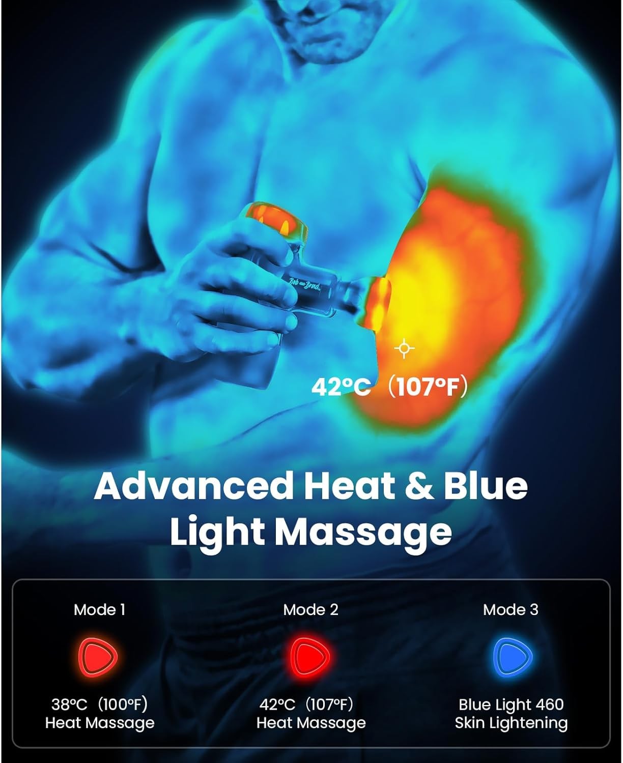 Bob and Brad M7 Pocket-Sized Percussion Deep Tissue Heated Massage Gun Men Gift