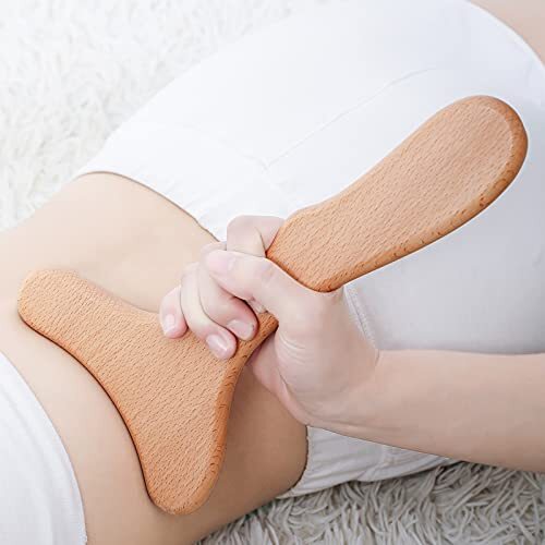 Wood Therapy Massage Tool Wooden Lymphatic Drainage Massager One-Handed-11 * 6in