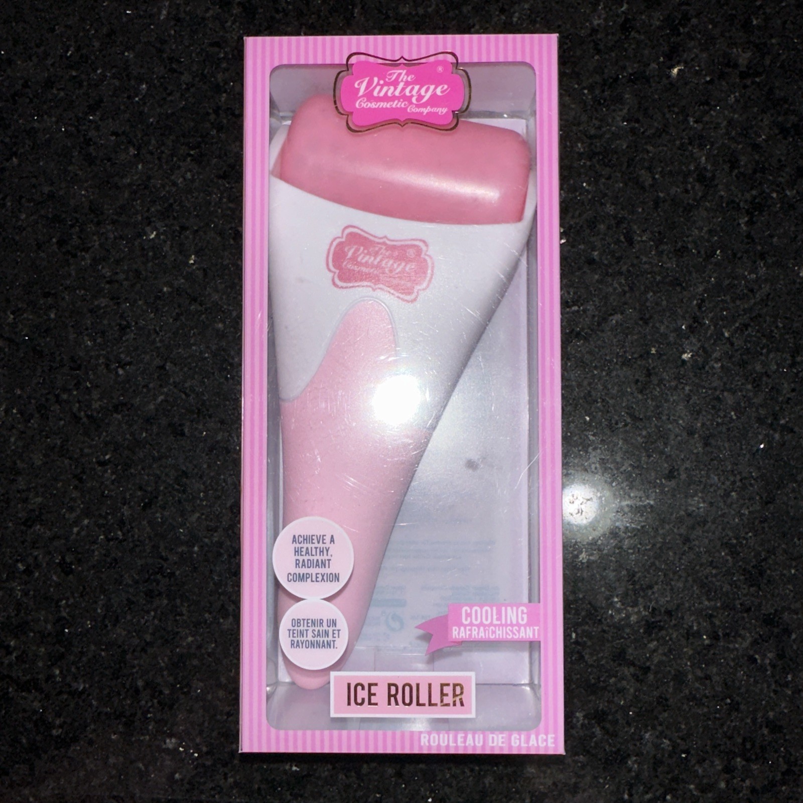 Vintage Cosmetic Company Ice Roller Pink Cooling Facial Eye Puffiness (NEW)