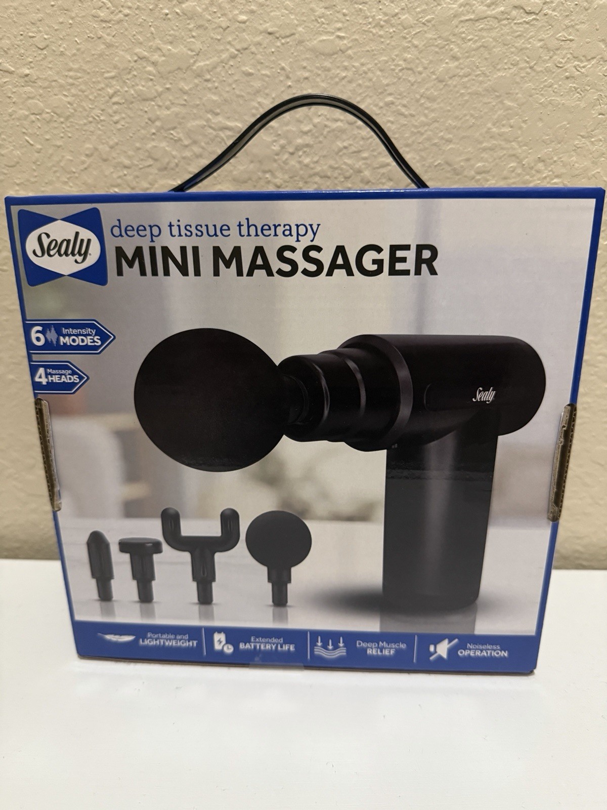Sealy Mini Deep Tissue Massager – Portable Percussion Gun for Muscle Relief