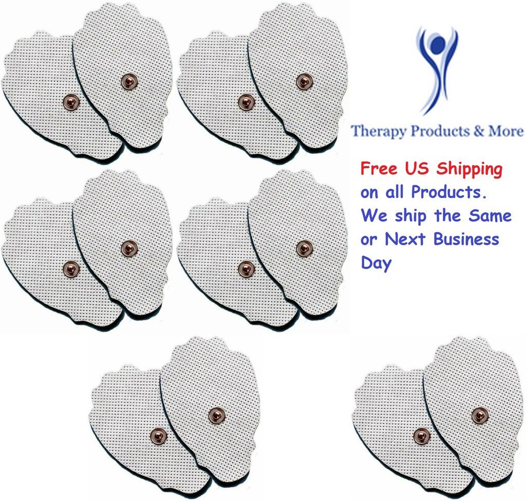 +BONUS!+ 36 Replacement Massage Pad Snap Electrodes for TENS Digital Massager