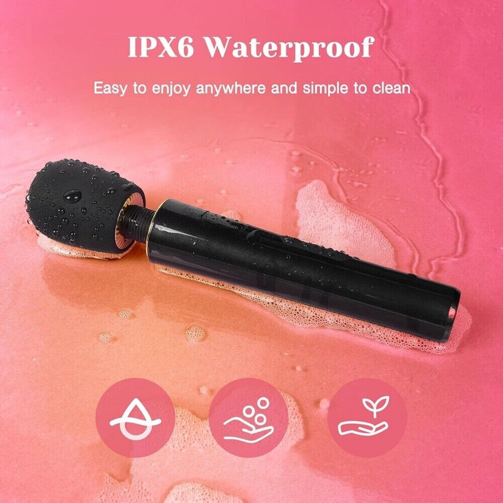 9 Speed Rechargeable Massage Wand LED Display 8000 RPM for Full Body Pain Relief