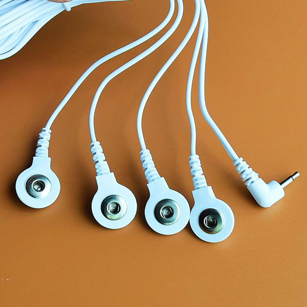 Electrode Lead Wires Connecting Cable Digital TENS Therapy Massager 3.5mm 2.5mm