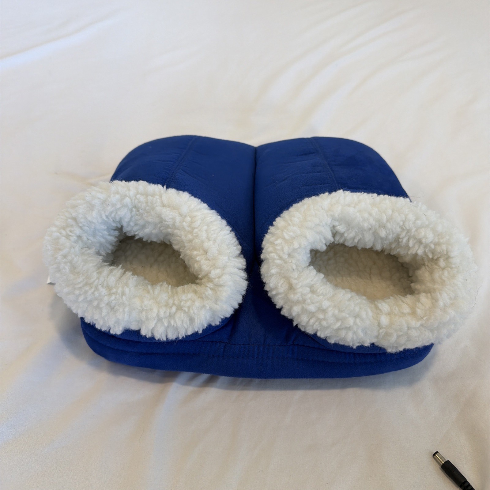 Body Innovations Soothing Foot Warmer With Vibration Massage Memory Foam Blue
