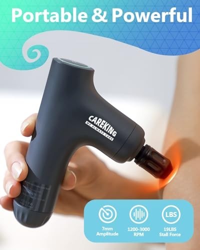 3-in-1 Portable Deep Tissue Massage Gun with Ergonomic Handle for Pain Relief –