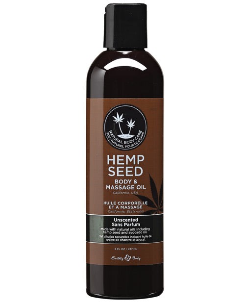Earthly Body Massage and Body Oil – 8 oz Unscented