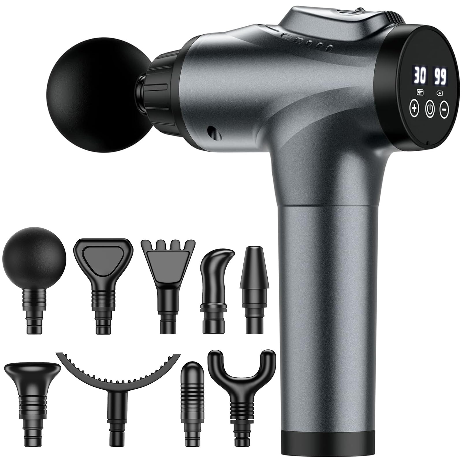 APHERMA Massage Gun, Muscle Gun for Athletes Handheld Large, Grey