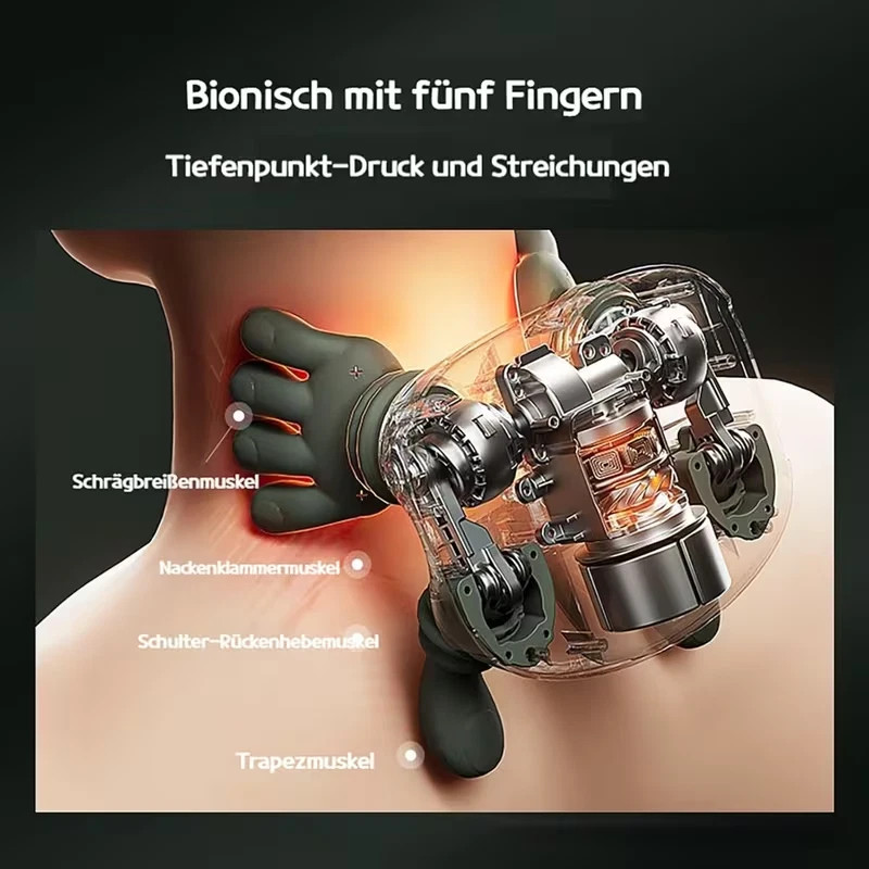 2PC Brushless Bionic Hand Massager for Neck Shoulder Deep Tissue Muscle Relief