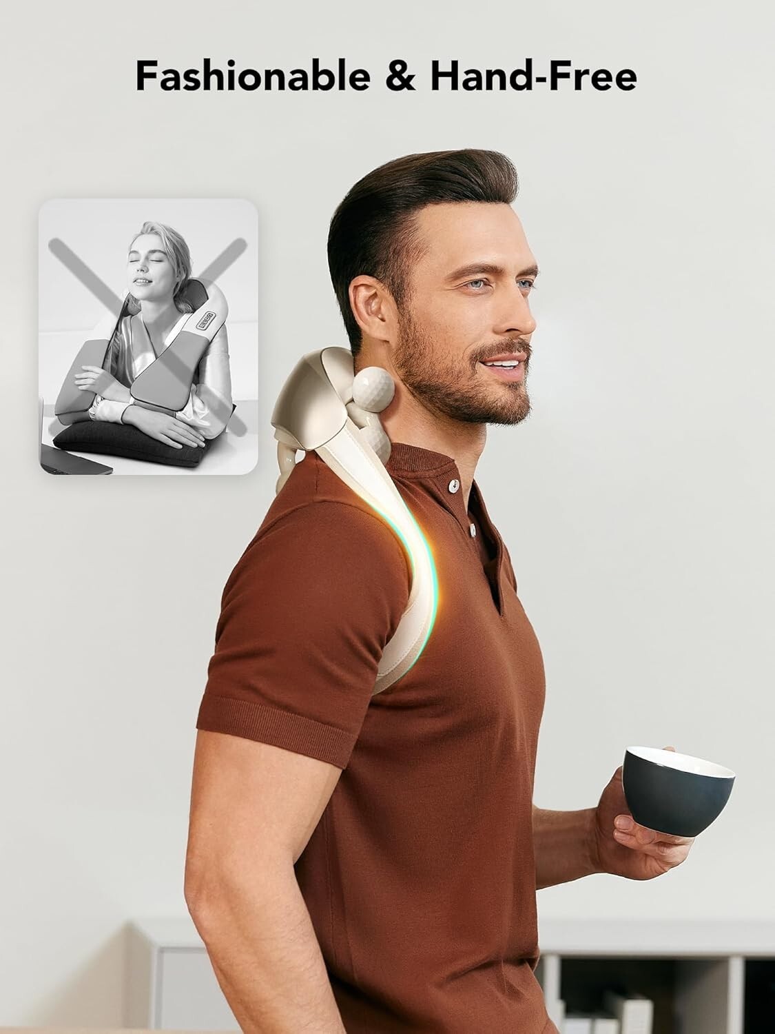 SKG H7 Ultra Shiatsu Neck and Shoulder Massage for Pain Relief Deep Tissue 6D