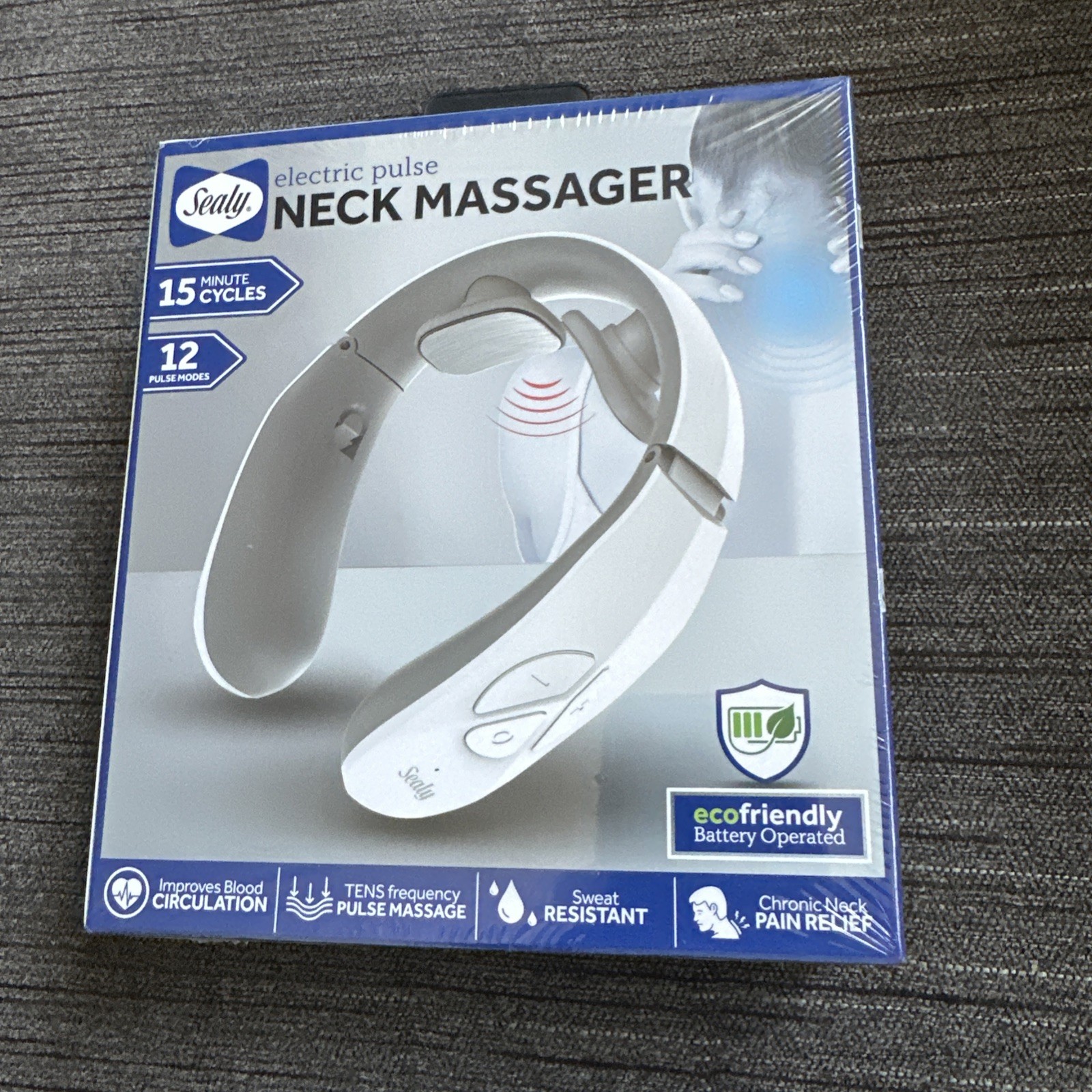 Sealy Electric Pulse Neck Massager – Battery Operated