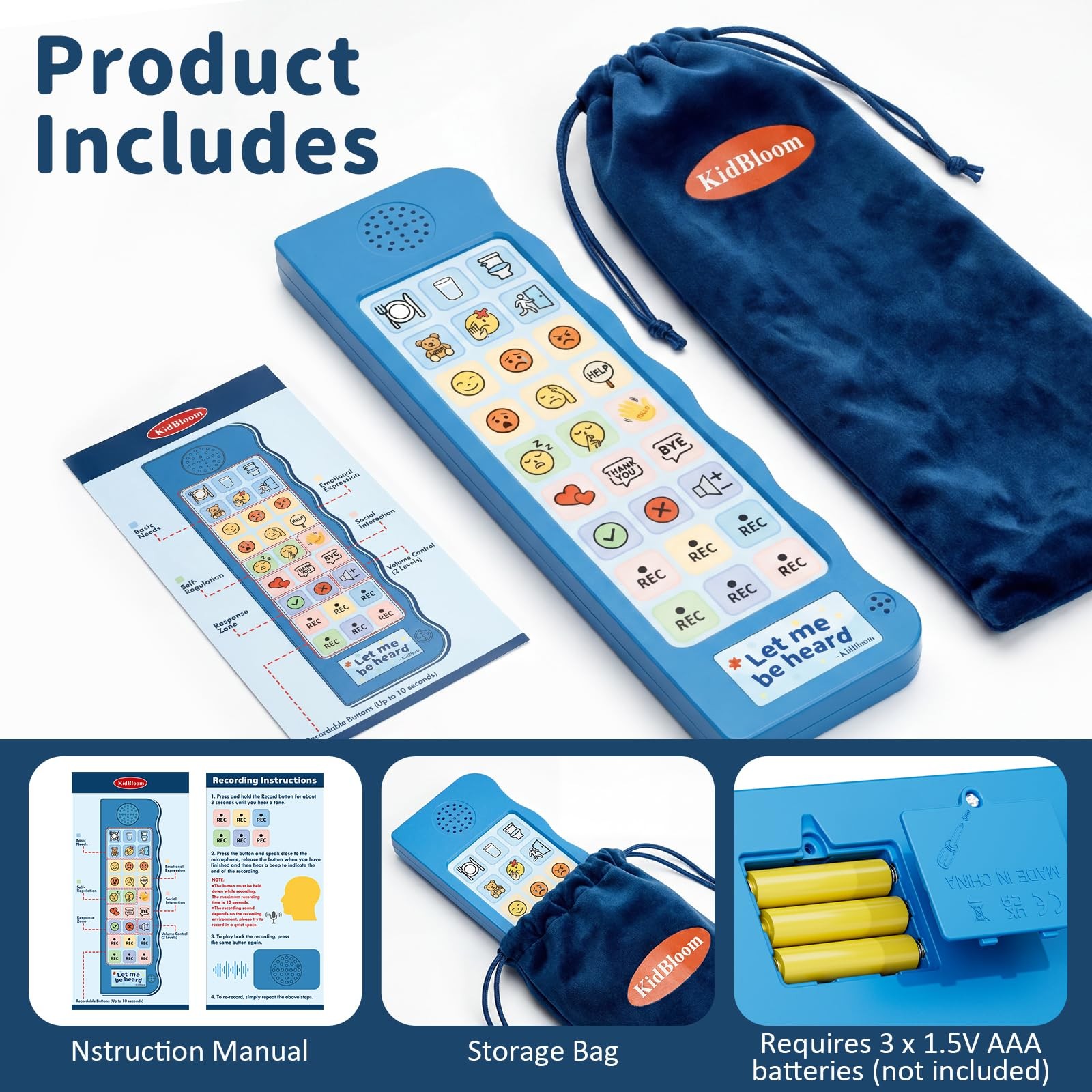 AAC Device for Autism, Sensory Toys for Autistic Kids Ages 3-7