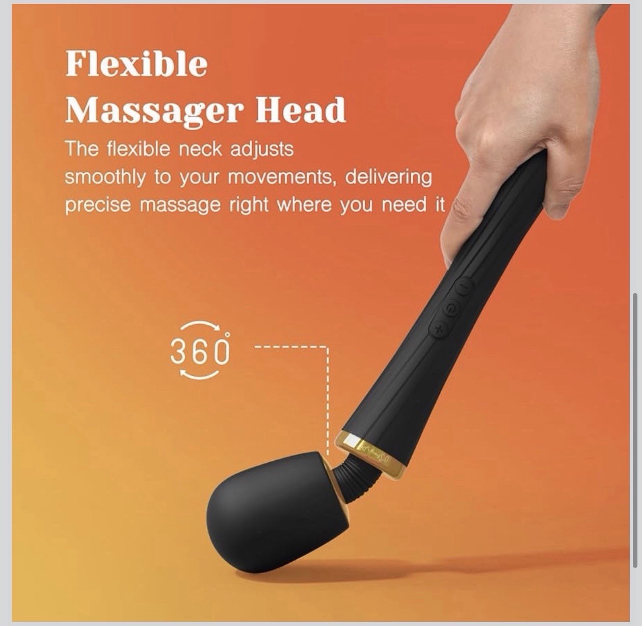 Tracy’s Dog Hammer Wand Massager IPX6 Waterproof Rechargeable Vibration BK/GL