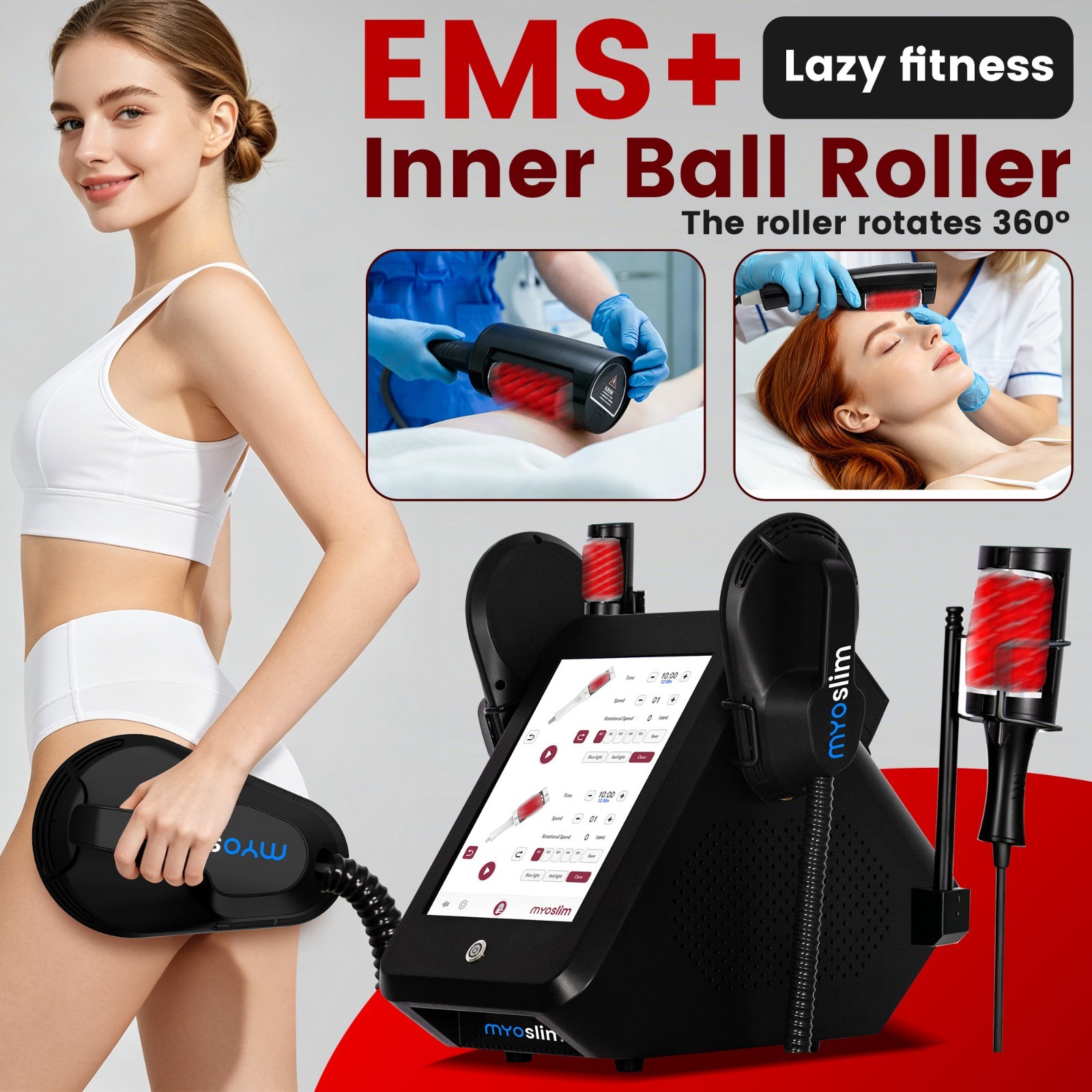 Professional 4 Handles Inner Ball Roller Body Massage Shaping Sculpt Machine