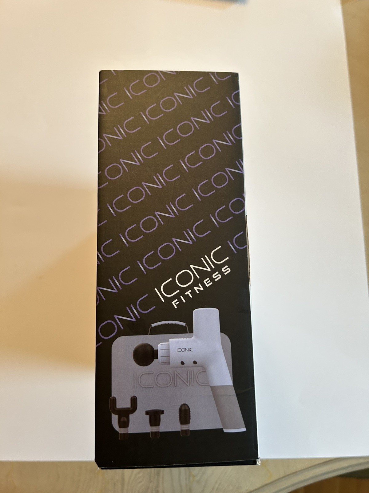 Iconic Fitness Percussion Muscle Massager Gun 4 Heads, 6 Speeds Open Box