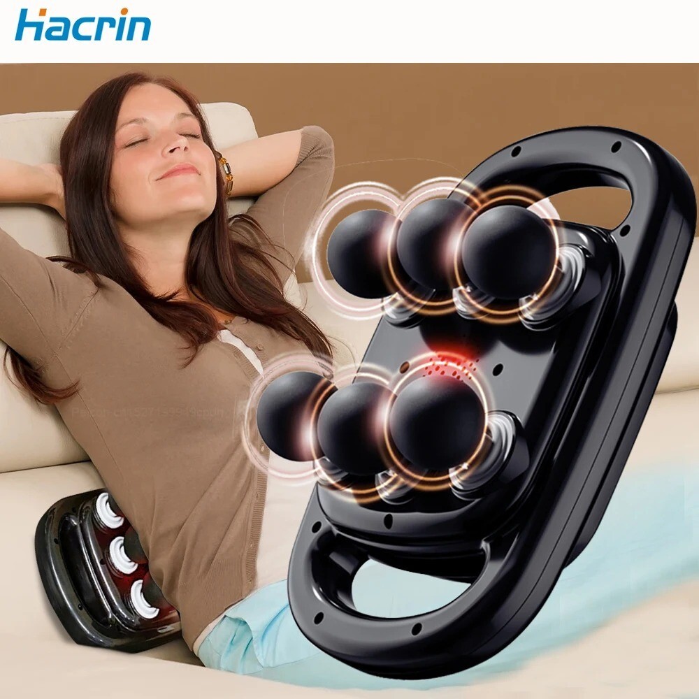 Fascia Gun Muscle Massager Gun Six Heads High Frequency Neck Waist Shoulder