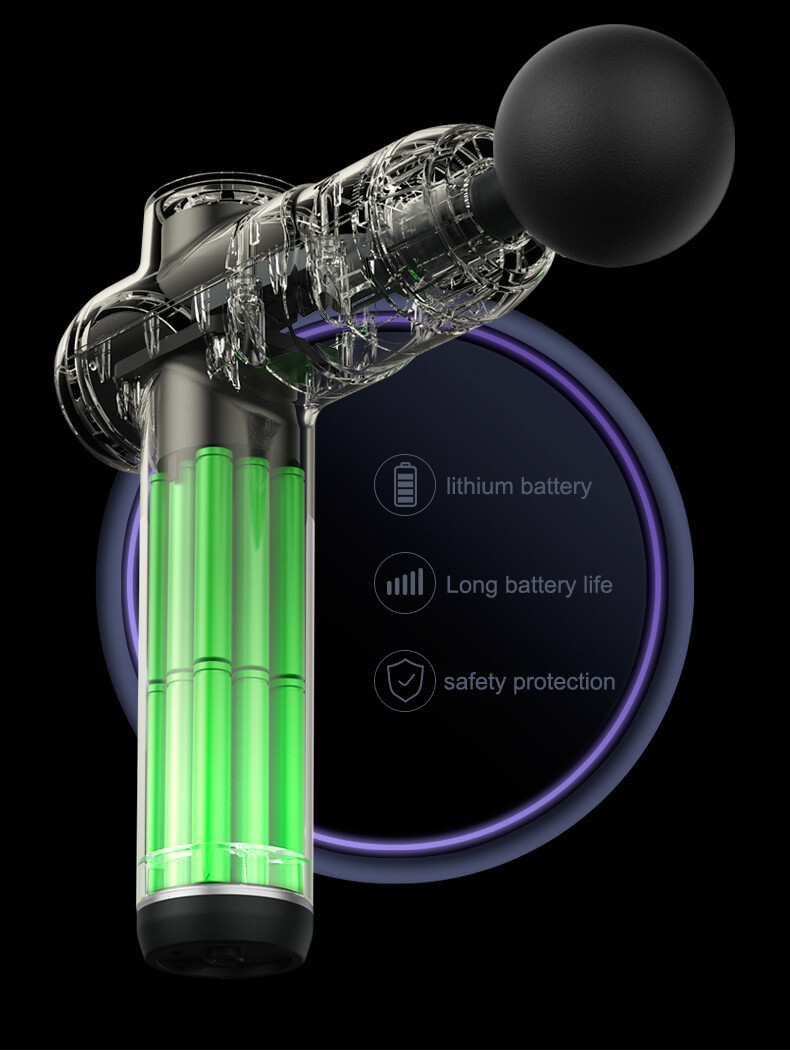 Massage Gun Percussion Massager Deep Tissue Vibrating 8 heads Muscle Relax case