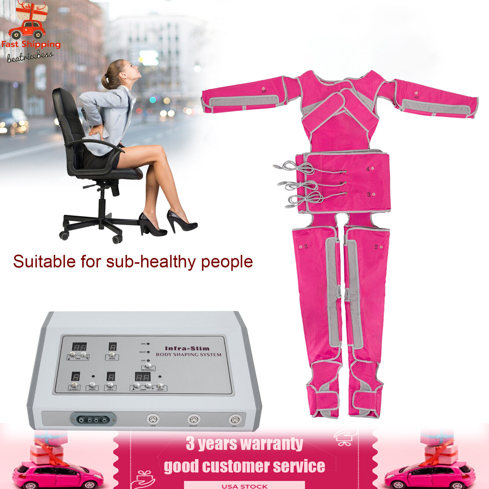 Air Pressure Pressotherapy Body Slimming Massager Contouring Weight Loss Machine