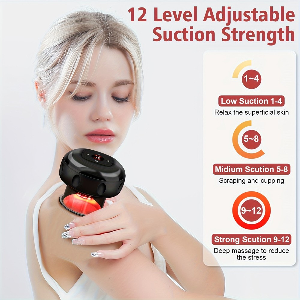 Electric Cupping Machine, USB Charging Sand Scraper fits Neck, Shoulder and Back