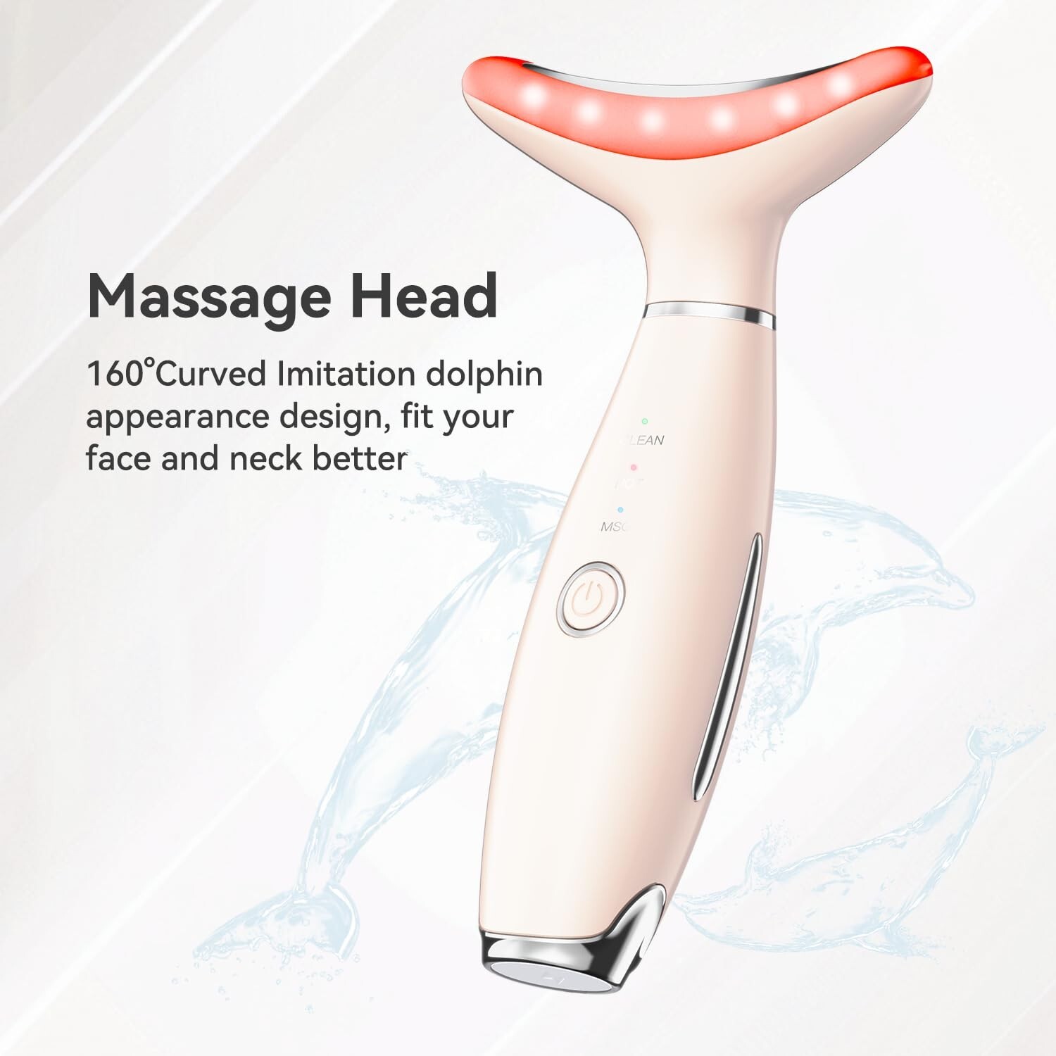 7 Color Neck Face Sculpting Tool for Skin Care with Vibration, Thermal (Green)