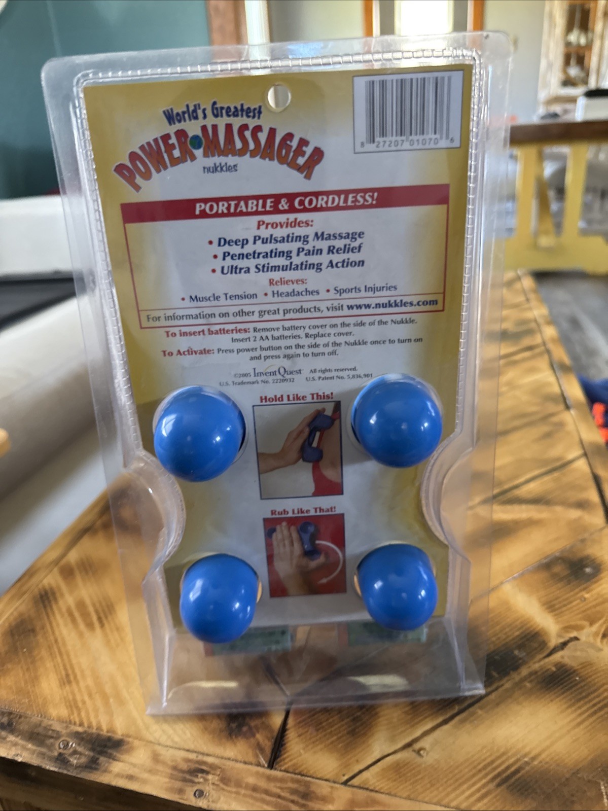 Nukkles World’s Greatest POWER MASSAGER Handheld Body Relaxer – Blue ✨NEW