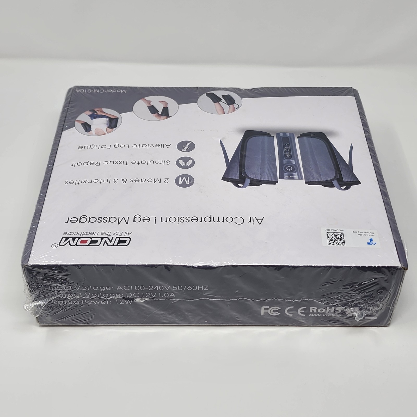 Cincom Corded Electric Compression Leg – Calf Massager CM-010A Black Gray – NEW