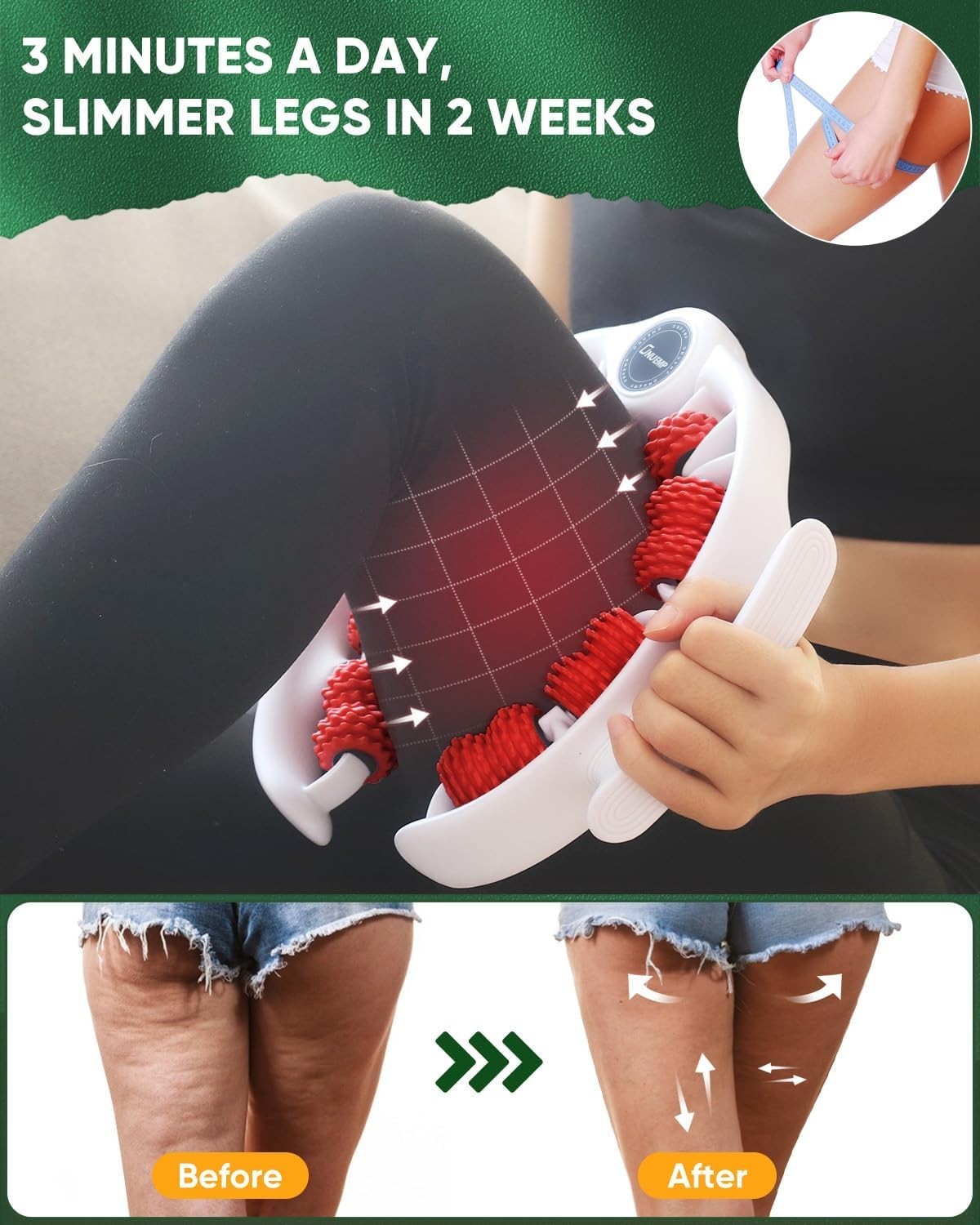 ONUEMP Cellulite Remover for Legs, Cellulite Massager Roller Muscle Roller, Fasc