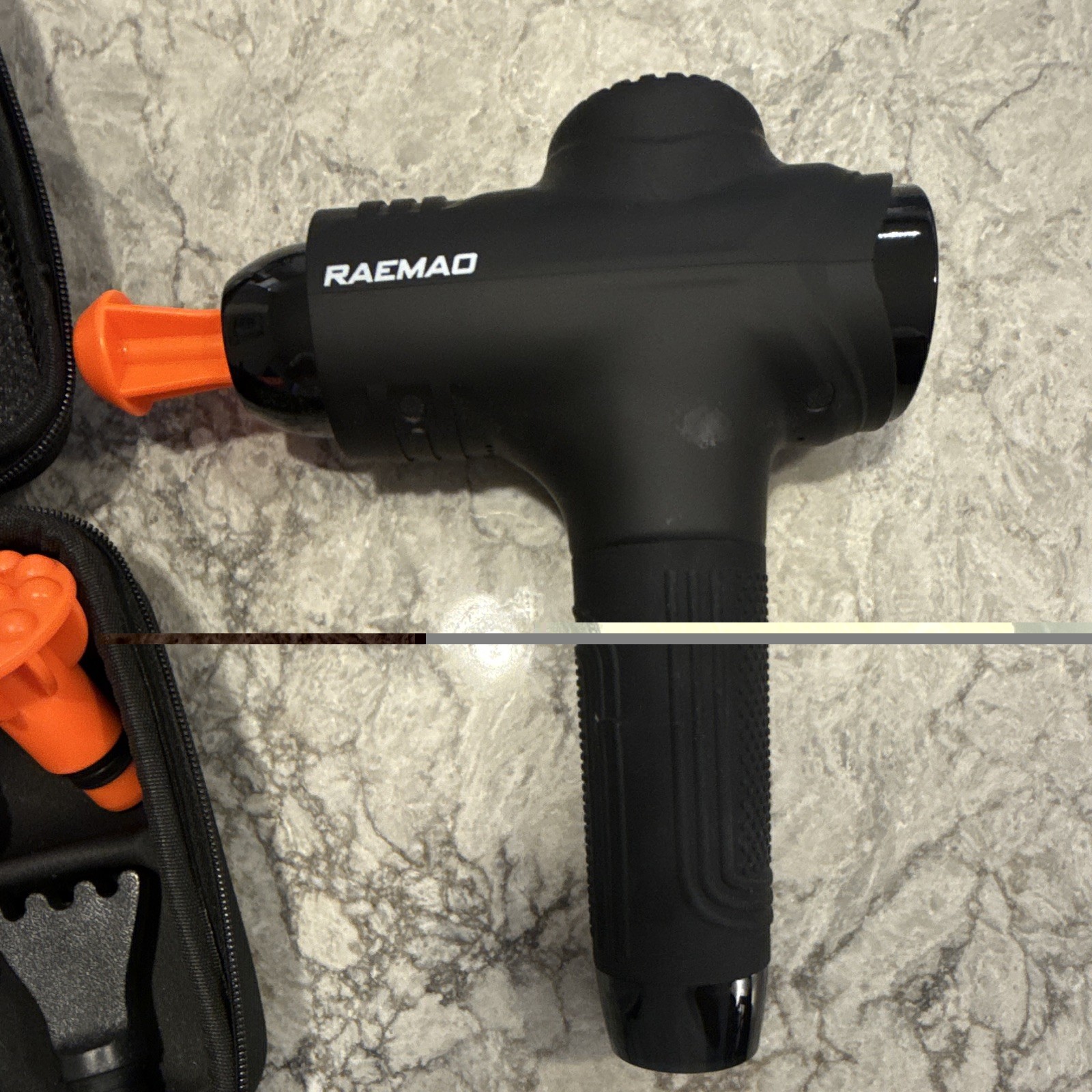 RAEMAO X6 Percussion Massage Gun 8 Heads Handheld Multispeed Case Black