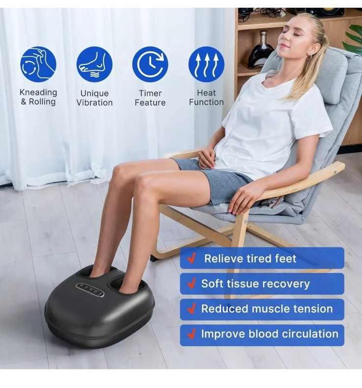 RENPHO Foot Massager with Heat &Timing Shiatsu Deep Kneading Remote Control NOB