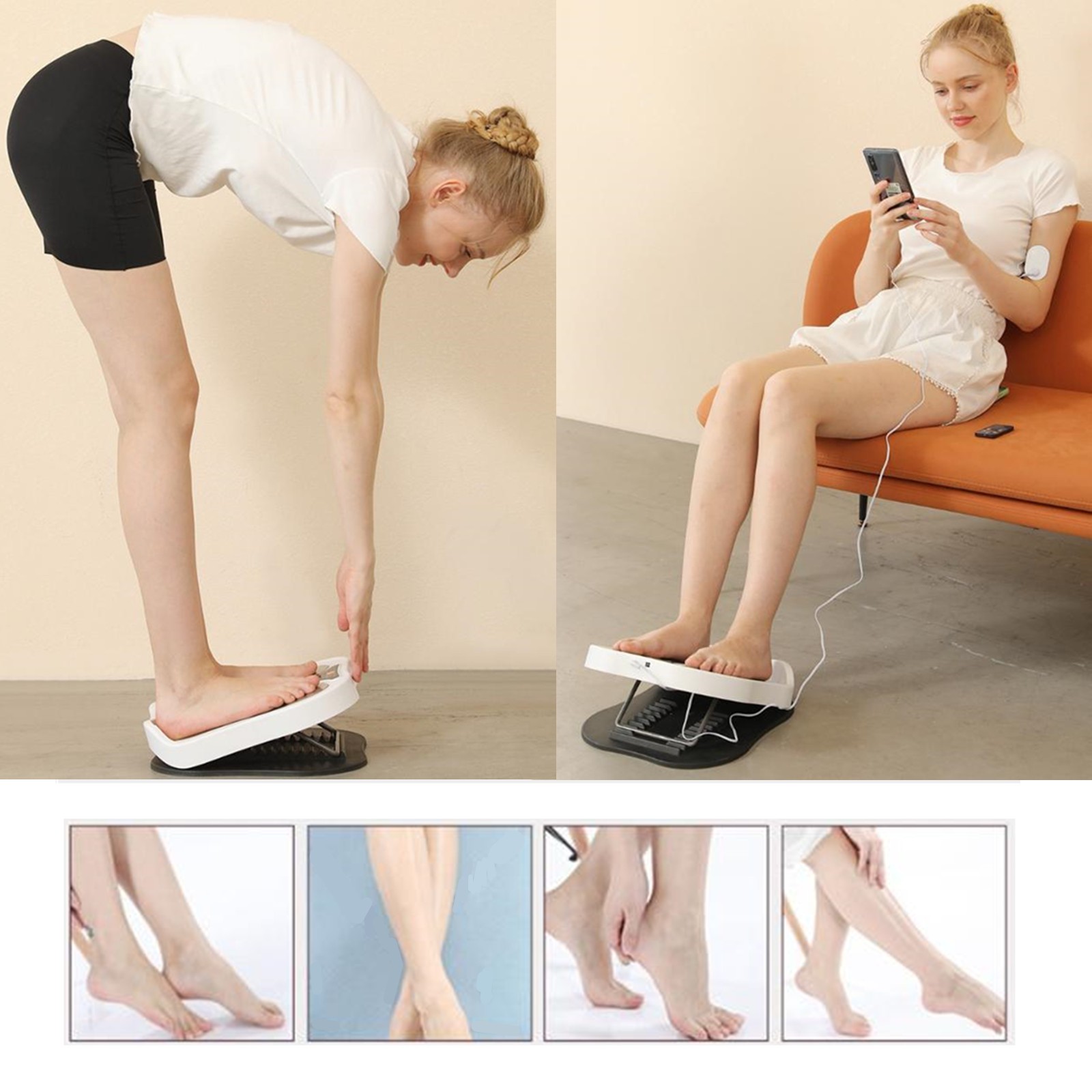 EMS Foot Massager Heat for Neuropathy Electric Legs Blood Circulation Machine