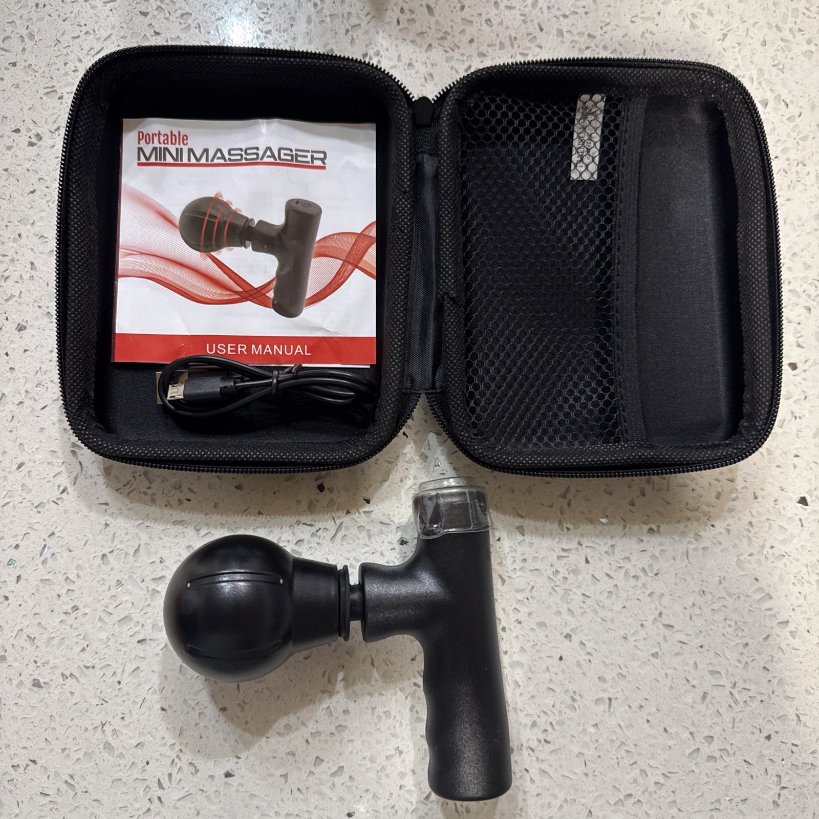 Mini Massage Gun Travel Size Portable Deep Tissue Muscle Relief Therapy ✲