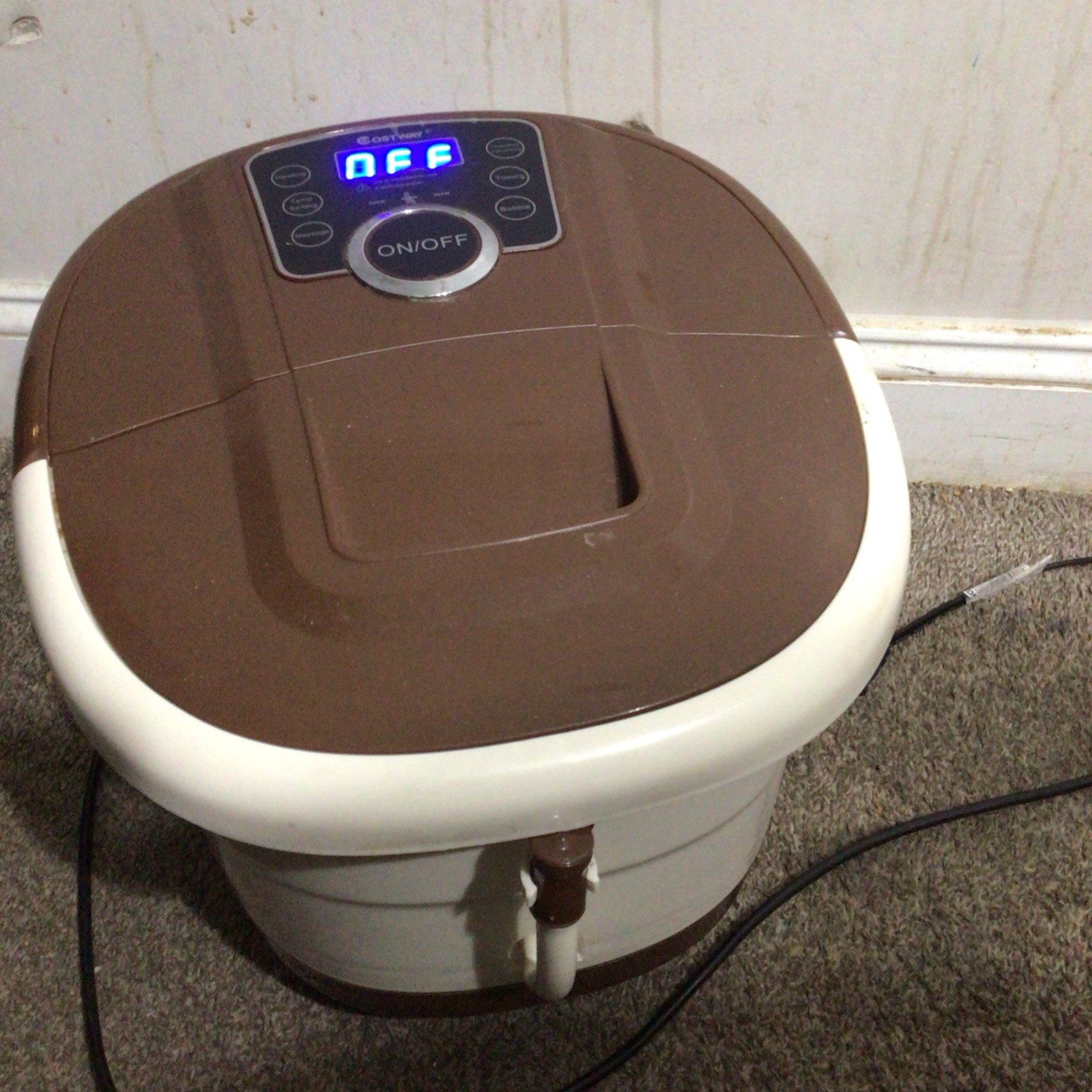 Costway Portable Electric Foot Spa Bath Shiatsu Roller Motorized Massager