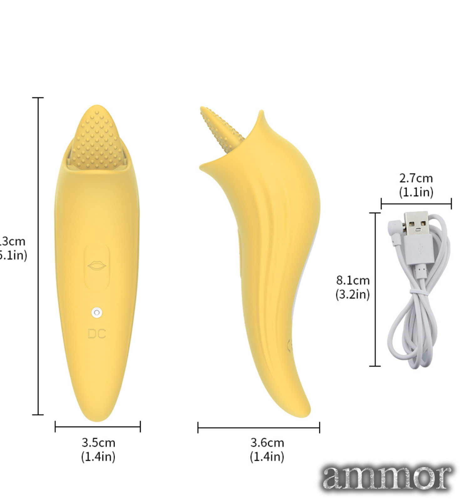 Starburst Licking Vibrator (Yellow)