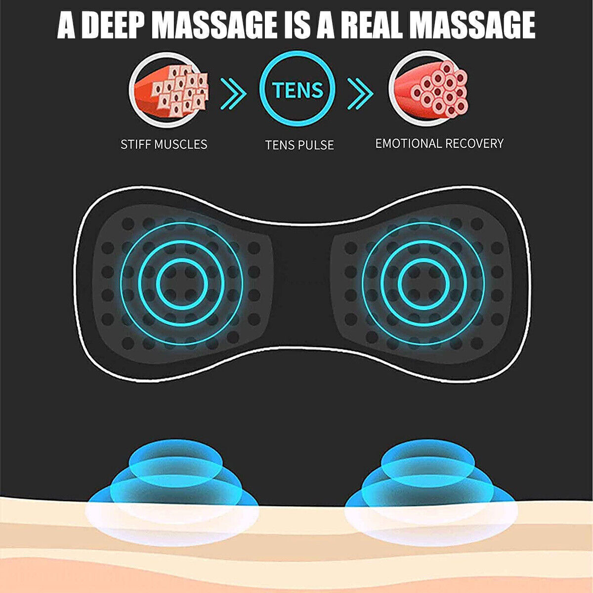 Portable Foot & Neck Massager Electric Deep Kneading Muscle Pain Relax Machine