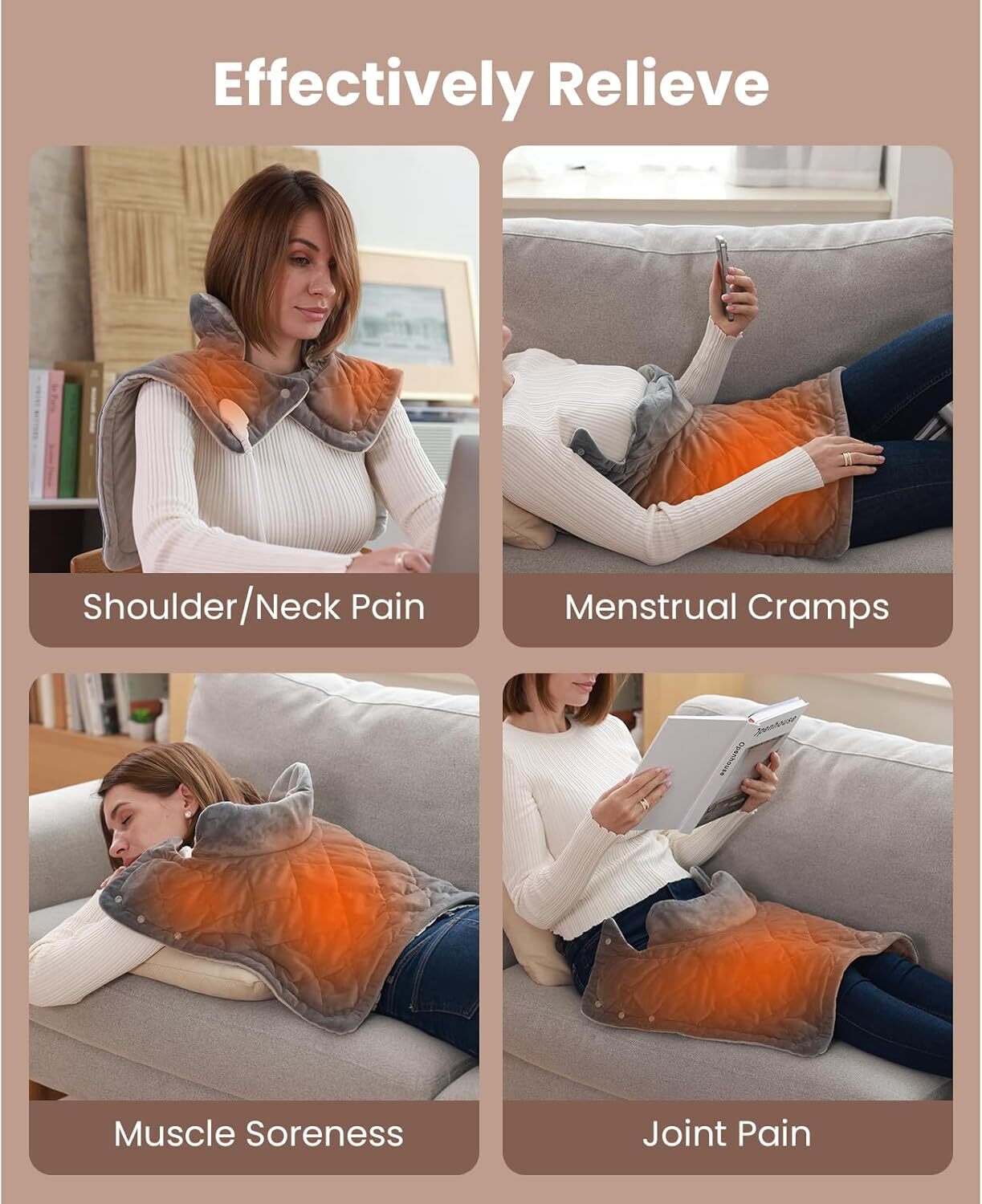 BOB AND BRAD Weighted Heating Pad+Far Infrared Therapy Muscle Relief 20″x22″ FSA
