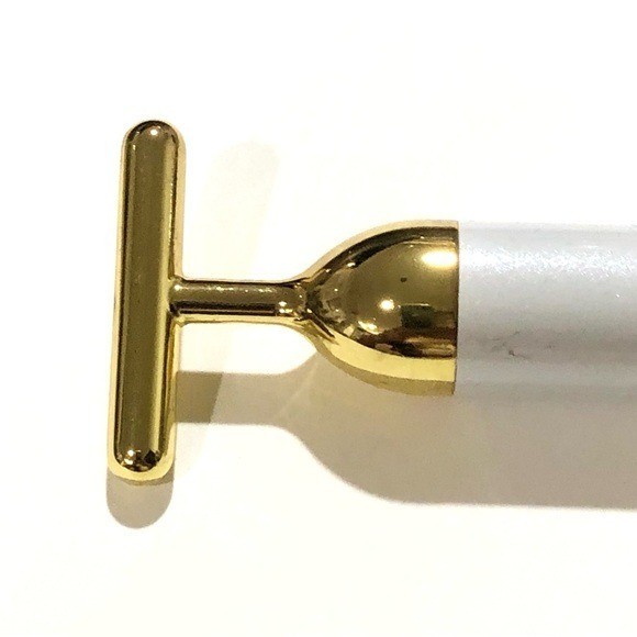 Goldy Facial Roller Massager with Gold Accents New