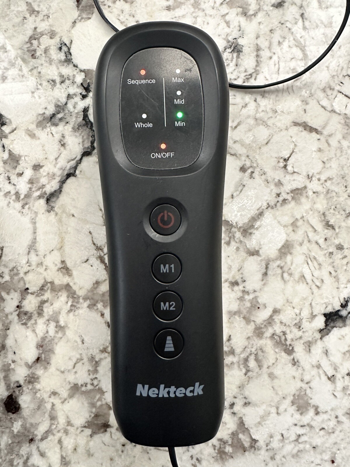Nekteck, replacement remote for leg massager/compression, black 7.5 in x 2 in