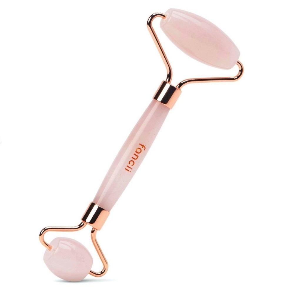 Fancii Rose Quartz Facial Roller Massager for Face Jade Roller AEVA