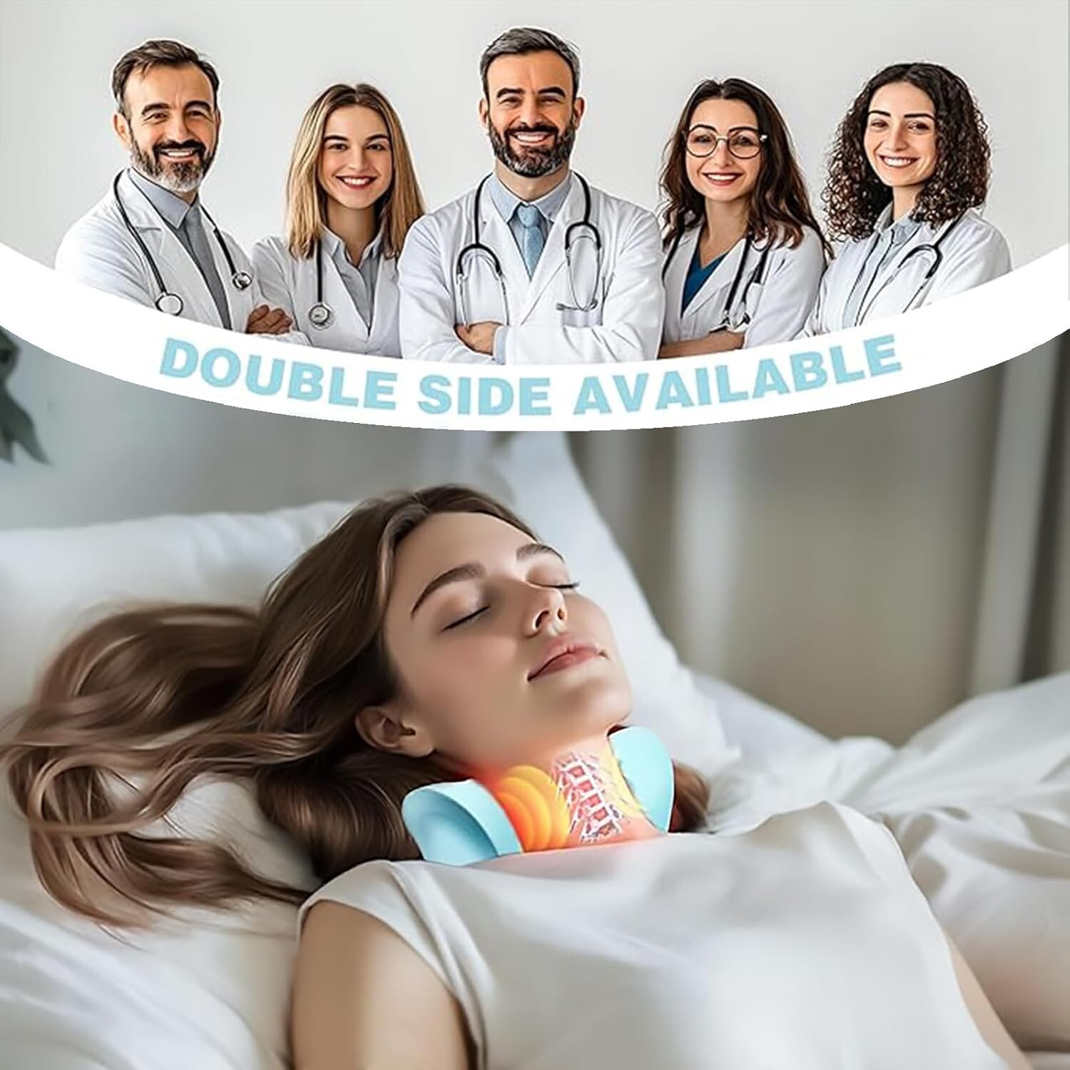 Hugterra Neck Massager 2025, Neck and Shoulder Relaxer with Heat, 3 Modes, Porta