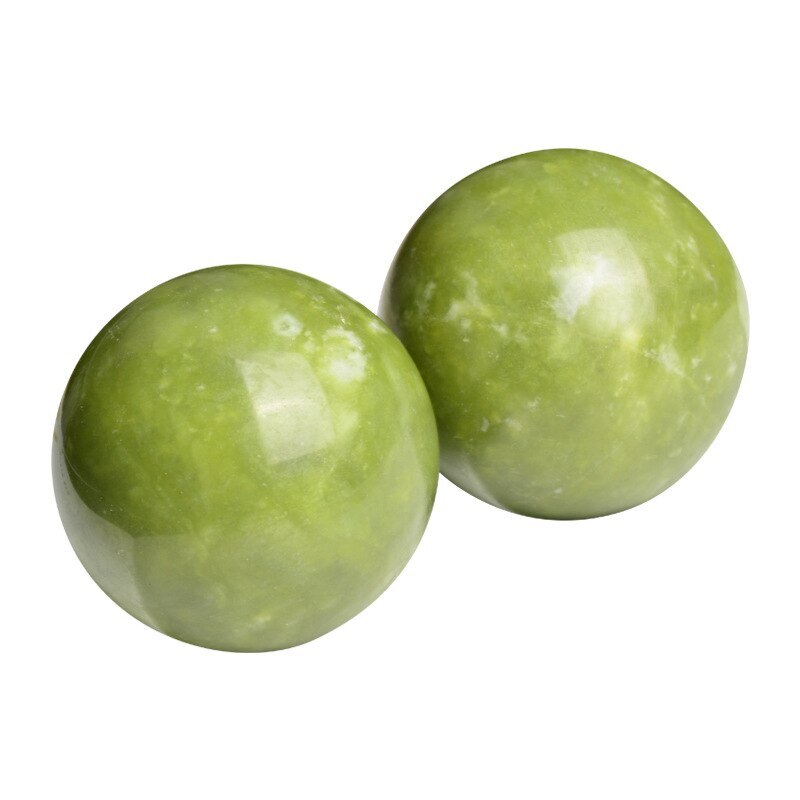 2pcs Natural Jade Stone Massage Ball Smooth Round Foot Hand Massager Health Care