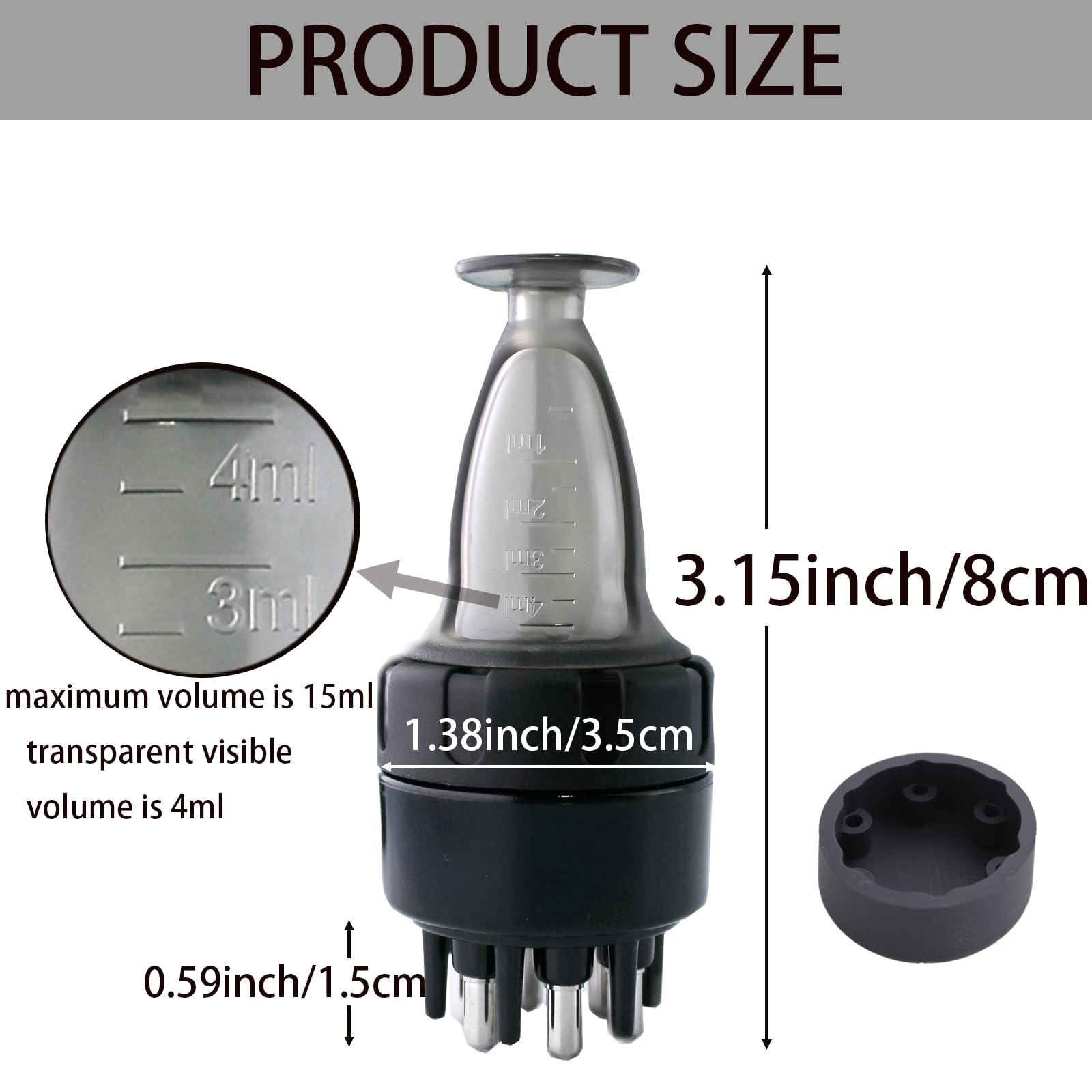 1 Pcs Applicator for Precise Dosage Leak Proof Design Scalp Massager with Met…