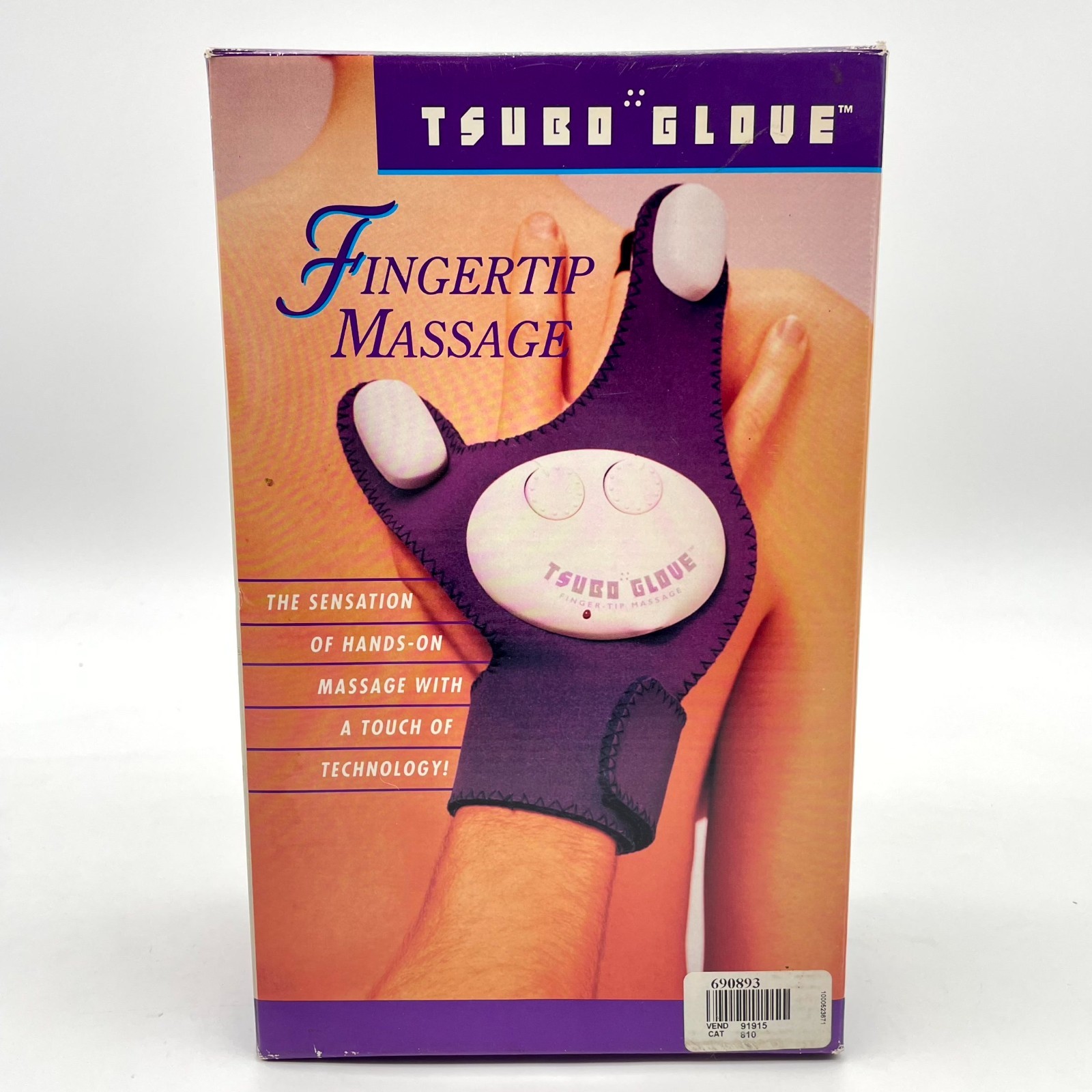 1995 HWE Tsubo Glove Fingertip Massager Handheld Electric Massage Glove w/ Box